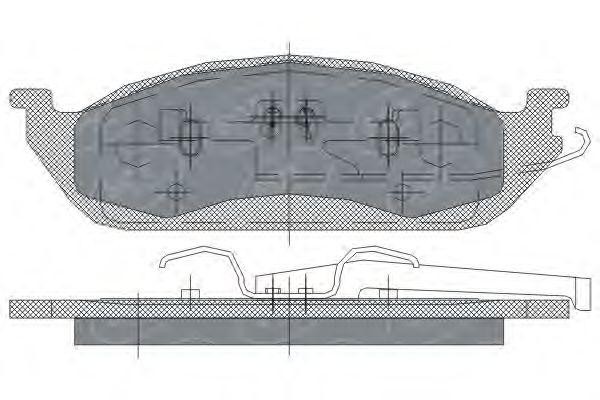 Комплект тормозных колодок, диско SP244 SCT