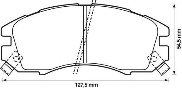 Комплект тормозных колодок, диско 572275B BENDIX JURID