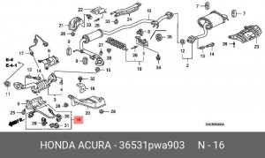 Лямбда-зонд 36531PWA903 HONDA