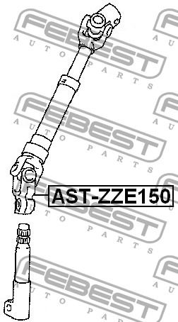 Вал рулевой колонки в сборе AST-ZZE150 FEBEST