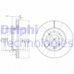 Тормозной диск BG2336 DELPHI