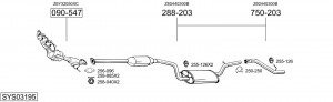 Выпускной трубопровод 880205 BOSAL