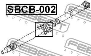 Опора карданного вала SBCB-002 FEBEST