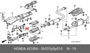 Лямбда-зонд 36531P5P014 HONDA