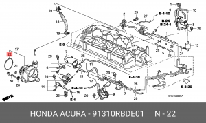 Прокладка, впускной коллектор 91310RBDE01 HONDA