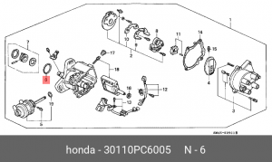 Кольцо уплотнительное 30110PC6005 HONDA
