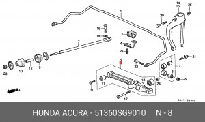 Рычаг независимой подвески колеса, подвеска колеса 51360SG9010 HONDA