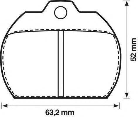 Комплект тормозных колодок, диско 571807B BENDIX JURID