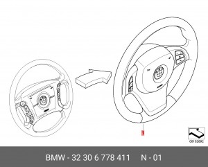 Колесо рулевое 32 30 6 778 411 BMW