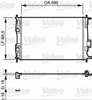 Радиатор, охлаждение двигател 735119 VALEO PHC