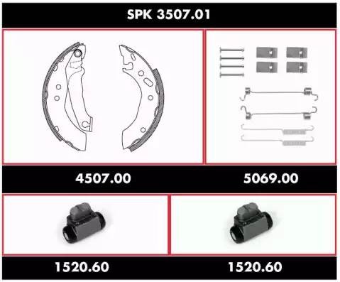Комплект тормозных колодок SPK350701 REMSA
