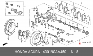 Тормозной суппорт 43019SAAJ50 HONDA