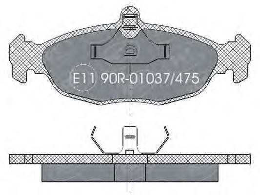 Комплект тормозных колодок, диско SP252 SCT