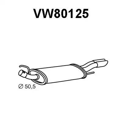 Глушитель выхлопных газов конечный VW80125 VENEPORTE