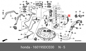 Фильтр топливный 16019SDCE00 HONDA
