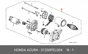 Стартер 31200PEL004 HONDA