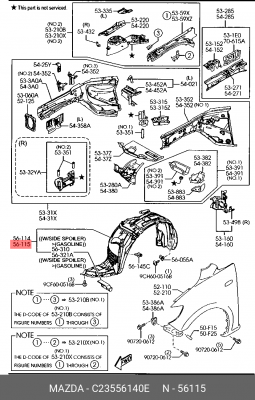 Подкрылок C23556140E MAZDA