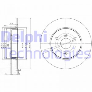 Тормозной диск BG3526 DELPHI