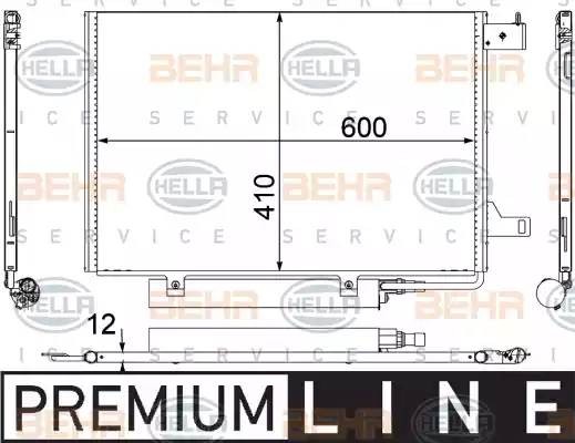 Конденсатор, кондиционер 8FC351301681 HELLA