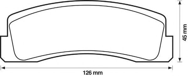 Комплект тормозных колодок, диско 571265B BENDIX JURID