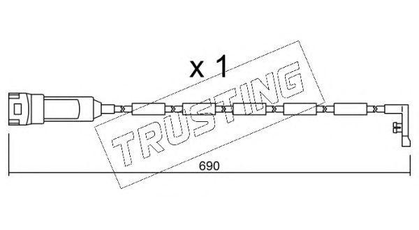 Сигнализатор, износ тормозных колодок SU108 TRUSTING