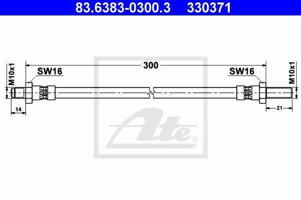 Тормозной шланг 83.6383-0300.3 ATE