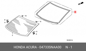 Уплотнитель капота 04733SNAA00 HONDA