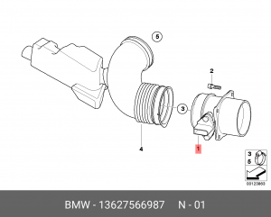 Расходомер воздуха 13 62 7 566 987 BMW