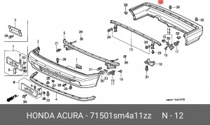 Буфер 71501SM4A11ZZ HONDA