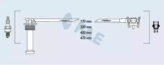 Ккомплект проводов зажигания 85120 FAE
