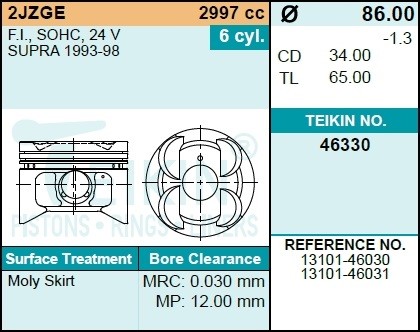 Поршень ДВС 46330050 TEIKIN