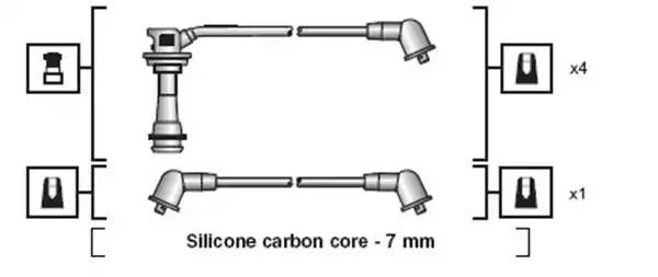 Ккомплект проводов зажигания 941318111093 MAGNETI MARELLI