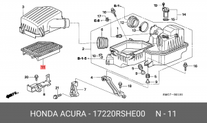 Воздушный фильтр 17220RSHE00 HONDA
