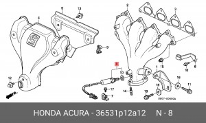 Лямбда-зонд 36531P12A12 HONDA