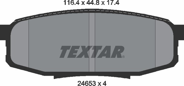 Комплект тормозных колодок, диско 2465301 TEXTAR