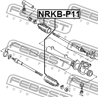 Пыльник рулевой рейки (комплект) NRKB-P11 FEBEST