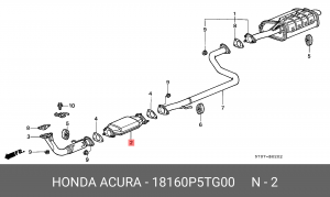Катализатор 18160P5TG00 HONDA