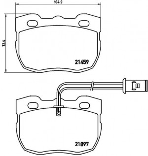Комплект тормозных колодок, диско P44004 BREMBO