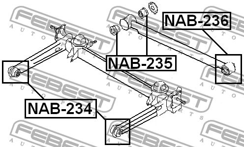Сайлентблок NAB-236 FEBEST