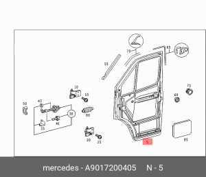 Дверь передняя A9017200405 MERCEDES BENZ