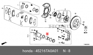 Поршень тормозного суппорта 45216TA0A01 HONDA