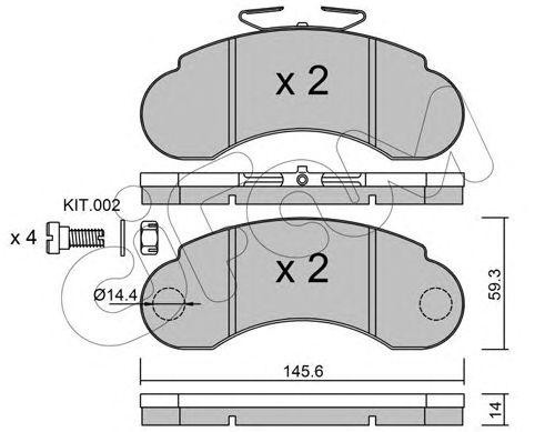 Комплект тормозных колодок, диско 822-055-1 CIFAM