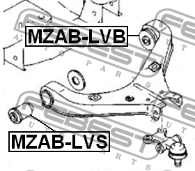 Сайлентблок MZAB-LVS FEBEST