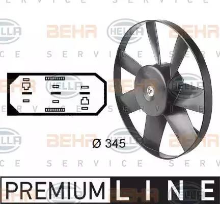 Вентилятор, охлаждение двигателя 8EW 009 144-581 HELLA