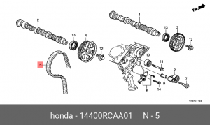 Ремень ГРМ - газораспределительного механизма 14400-RCA-A01 HONDA
