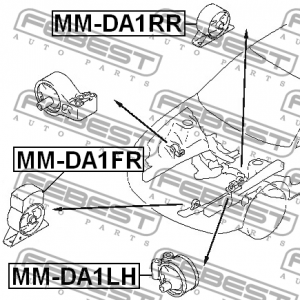 Подушка двигателя MM-DA1FR FEBEST