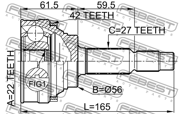 ШРУС 0210-051A42 FEBEST