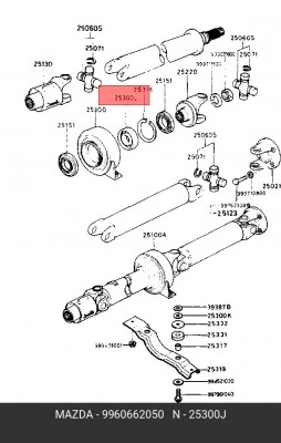 Подшипник опоры карданного вала 9960-66-2050 MAZDA