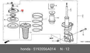 Опора амортизатора подвески 51920-S6A-014 HONDA
