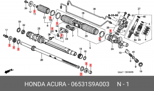 Механизм рулевой (ремкомплект) 06531S9A003 HONDA